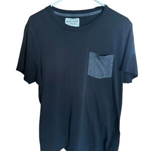 Abercrombie & Fitch Black Y2K Short Sleeve Tee with Gray Chest Pocket